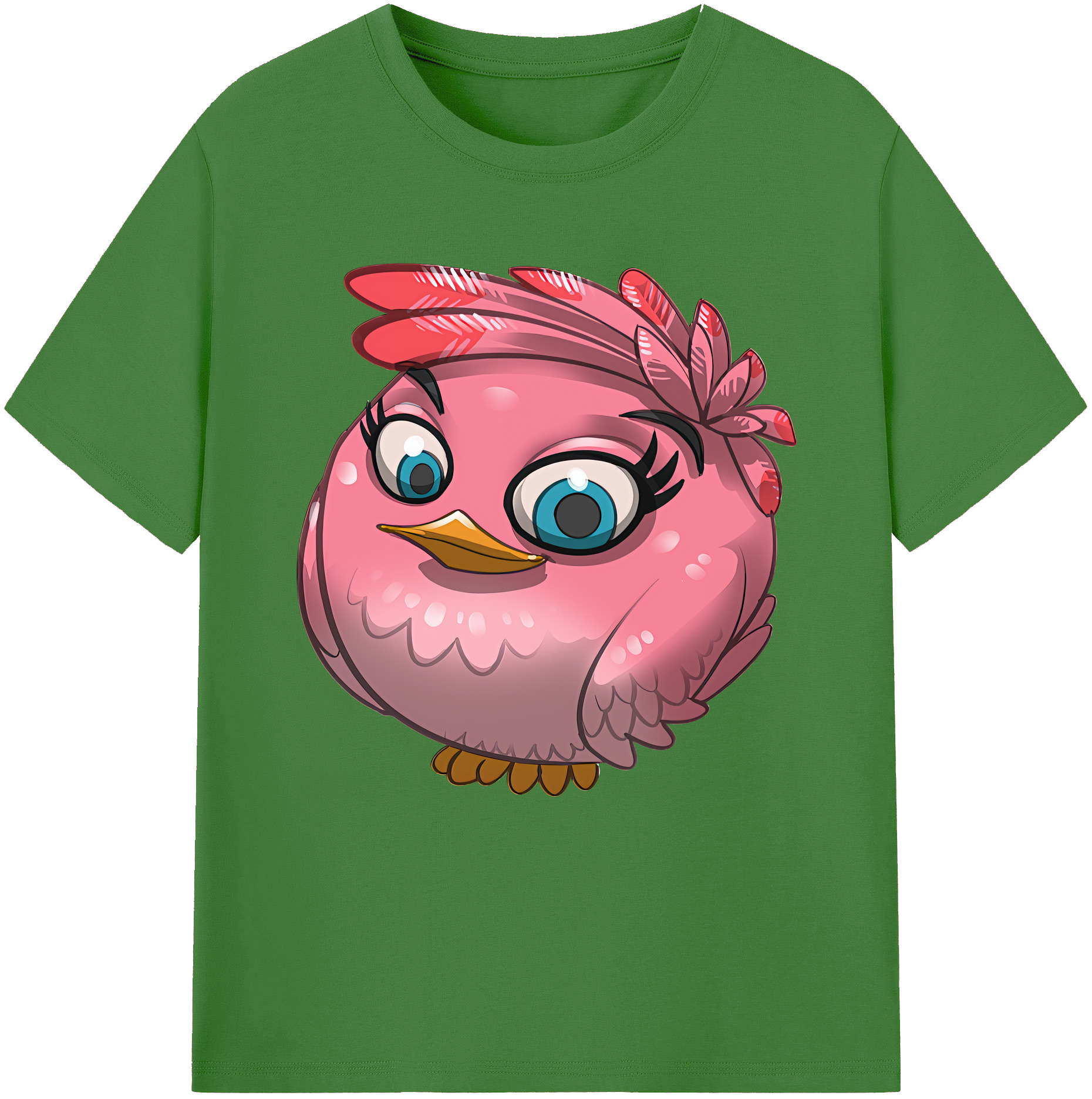 （画像用） Angry Birds アングリーバード レディースカジュアルプリントTシャツ（綿100％）
